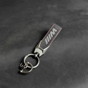 bmw-m-keychain-black-red-stitching-metal-premium-car-accessory